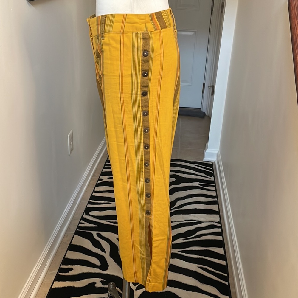 MAX Button Side Slit Cotton Pants Size S 😘 - Picture 5 of 11